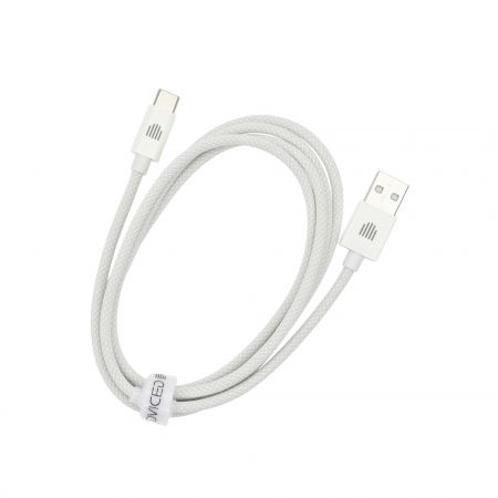 Dviced Cable USB-A to USB-C Nylon Textile 1,25m - White [1]