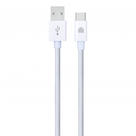 Laptop, Tablete & Telefoane - Dviced Cable USB-A to USB-C Nylon Textile 1,25m - White
