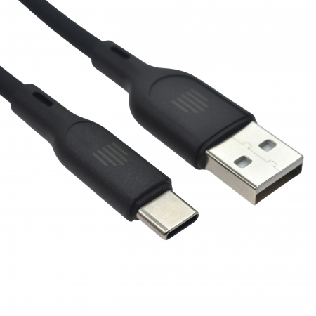 Dviced Cable USB-A to USB-C silicone 1,25m - Black [1]