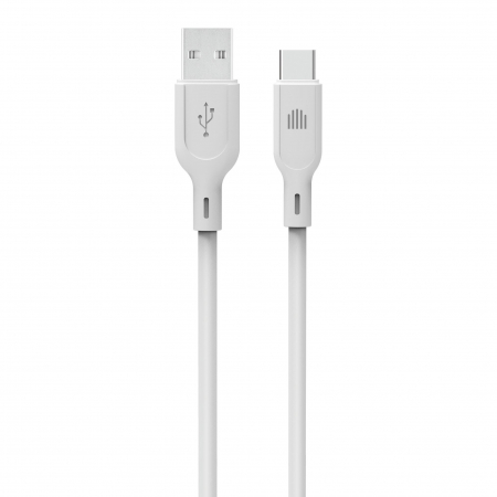 Laptop, Tablete & Telefoane - Dviced Cable USB-A to USB-C silicone 1,25m - White