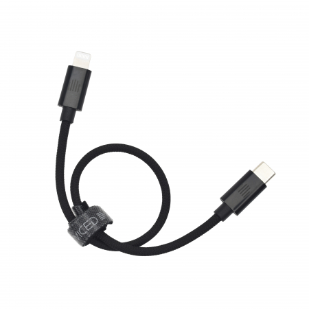 Dviced Cable USB-C to Lightning Nylon Textile 0,25m - Black [1]