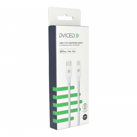 Dviced Cable USB-C to Lightning Nylon Textile 1,25m - White [2]