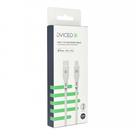 Dviced Cable USB-C to Lightning silicone 1,25m - White [3]