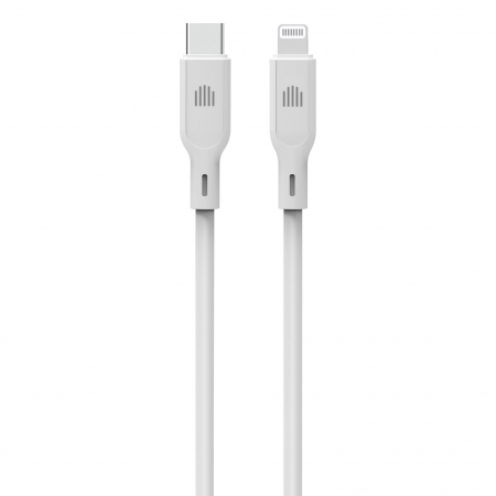 Laptop, Tablete & Telefoane - Dviced Cable USB-C to Lightning silicone 1,25m - White
