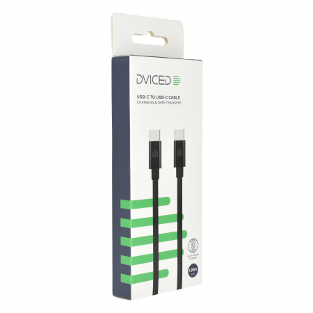 Dviced Cable USB-C to USB-C Nylon Textile 1,25m - Black [2]