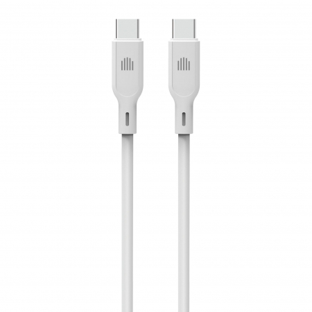 Laptop, Tablete & Telefoane - Dviced Cable USB-C to USB-C silicone 1,25m - White