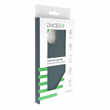 Dviced Leather case with magsafe for iPhone 15 - Blue [1]