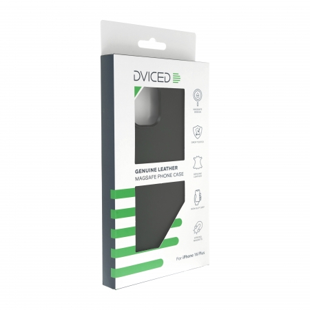 Dviced Leather case with magsafe for iPhone 16 Plus - Black [1]