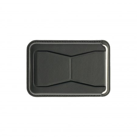 Dviced Leather magsafe cardholder with stand - Black [3]