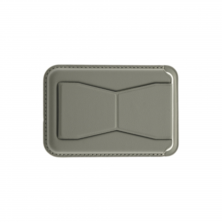 Dviced Leather magsafe cardholder with stand - Grey [2]