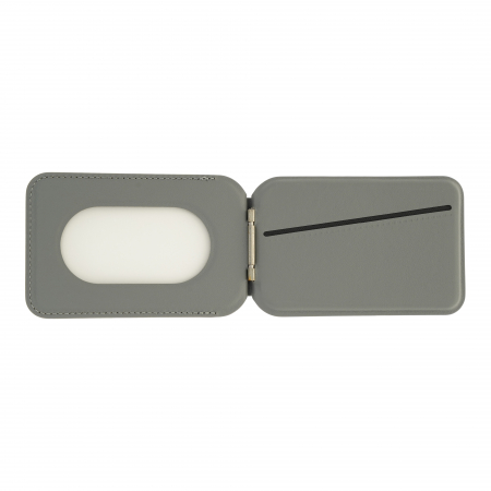 Dviced Leather magsafe foldable cardholder - Grey [1]