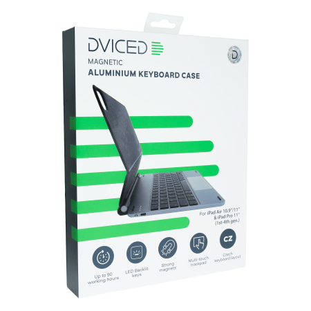 Dviced Magnetic Aluminium Keyboard Case for iPad Air/Pro 11-inch - CZ - Dark Grey [1]