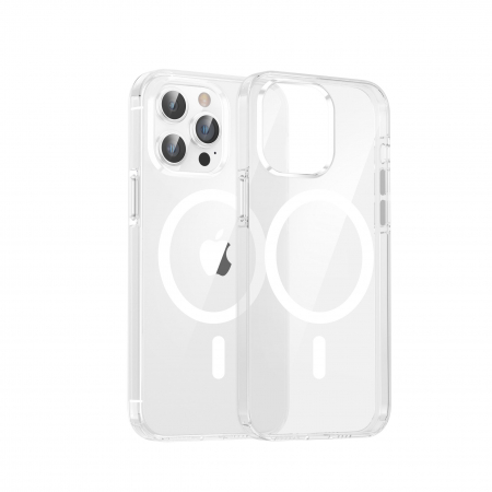 Laptop, Tablete & Telefoane - Dviced Magsafe iPhone 15 Pro Max clear case - White