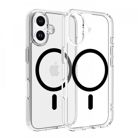 Laptop, Tablete & Telefoane - Dviced Magsafe iPhone 16  clear case - Black