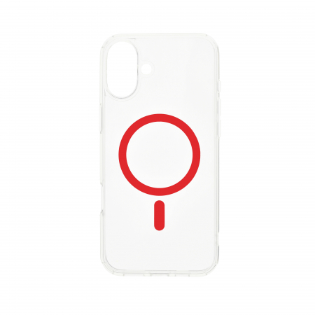 Dvided Magsafe iPhone 16 clear case - Red [3]