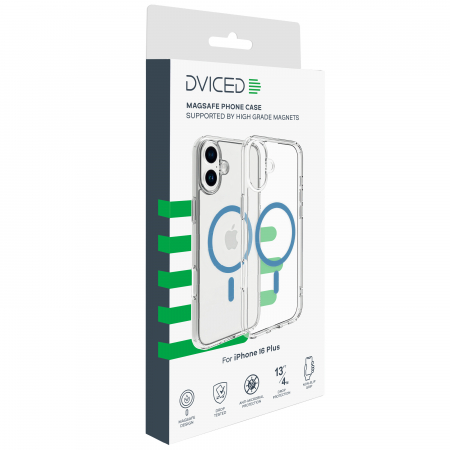 Dviced Magsafe iPhone 16 Plus clear case - Blue [3]