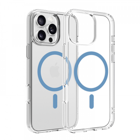 Laptop, Tablete & Telefoane - Dviced Magsafe iPhone 16 Pro Max clear case - Blue