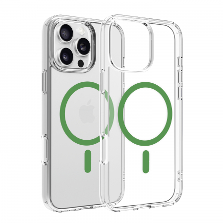 Laptop, Tablete & Telefoane - Dviced Magsafe iPhone 16 Pro Max clear case - Green