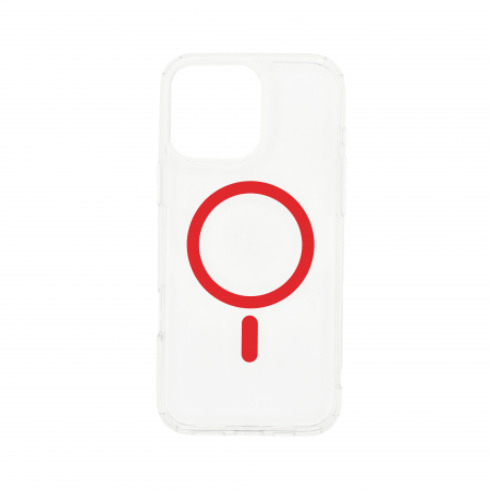 Dviced Magsafe iPhone 16 Pro Max clear case - Red [3]