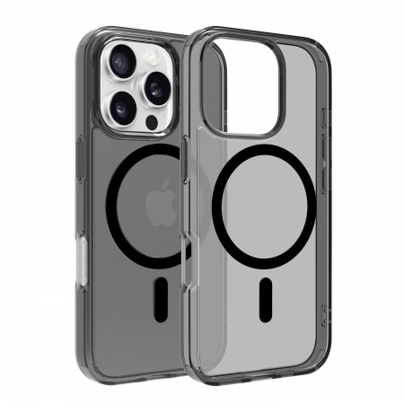 Laptop, Tablete & Telefoane - Dviced Magsafe iPhone 16 Pro smoke case - Black