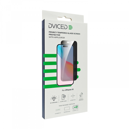 Dviced privacy tempered glass screen protector for iPhone 16 with applicator [1]