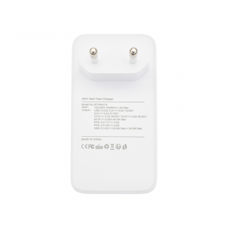 Dviced Slim Wall charger 45W GaN 2 USB-C EU - White [4]