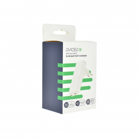 Dviced Slim Wall charger 45W GaN 2 USB-C EU - White [2]
