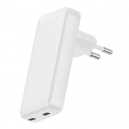 Laptop, Tablete & Telefoane - Dviced Slim Wall charger 45W GaN 2 USB-C EU - White
