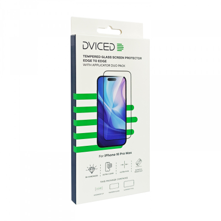 Dviced Tempered glass screen protector edge to edge for iPhone 16 Pro Max with applicator Duo Pack [1]