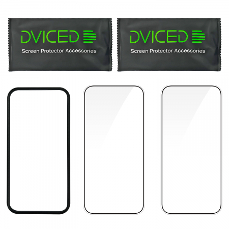 Dviced tempered glass screen protector edge to edge for iPhone 16 Pro with applicator Duo Pack [2]