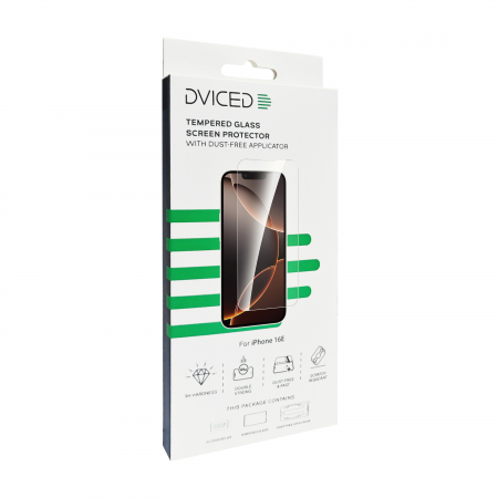 Dviced Tempered glass screen protector for iPhone 16e with dust-free applicator [2]