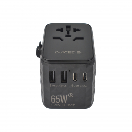 Dviced Universal travel adapter 65W GaN - Black [4]
