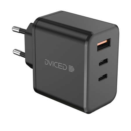 Laptop, Tablete & Telefoane - Dviced Wall charger 140W GaN 2 USB-C, USB-A EU - Black