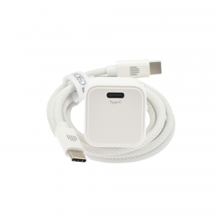 Dviced Wall charger 30W GaN USB-C EU w cable - White [3]