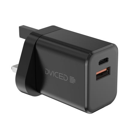 Incarcatoare - Dviced Wall charger 35W GaN 1 USB-A, 1 USB-C UK - Black