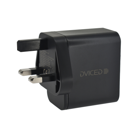 Dviced Wall charger 65W GaN 2 USB-C, 1 USB-A UK - Black [1]