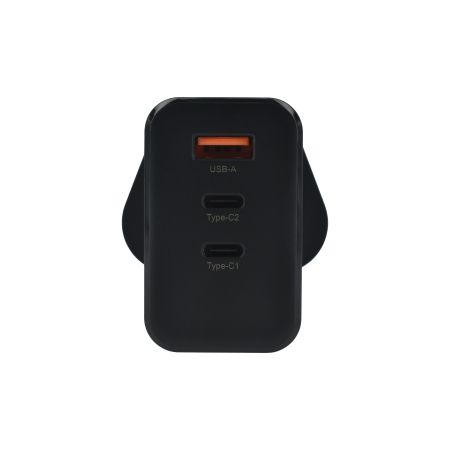 Dviced Wall charger 65W GaN 2 USB-C, 1 USB-A UK - Black [4]