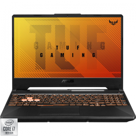 Laptop ASUS Gaming 15.6'' ASUS TUF F15 FX506LI, FHD 144Hz, Procesor Intel® Core™ i7-10870H (16M Cache, up to 5.00 GHz), 8GB DDR4, 512GB SSD, GeForce GTX 1650 Ti 4GB, No OS, Bonfire Black [0]