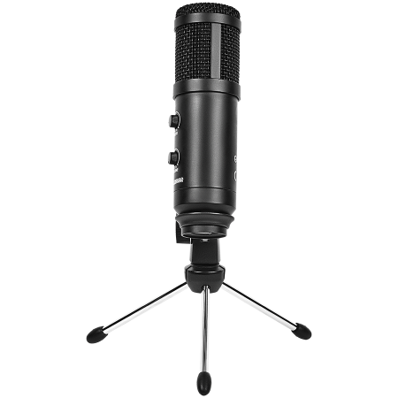 LORGAR Soner 313, Gaming Microphone, USB condenser microphone with Volume Knob & Echo Knob, Frequency Response: 80 Hz—17 kHz, including 1x Microphone, 1 x 2.5M USB Cable, 1 x Tripod Stand, dimensions: [5]