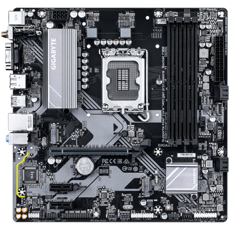 GIGABYTE Mainboard Desktop B760M D3HP WIFI6 (LGA1700, 4 x DDR5, 1 x D-Sub, 1 x HDMI, 1 x DisplayPort, GLAN, Wi-Fi 6, BT5.3, 1 x PCIe x16 4.0, 2 x PCIe x1 3.0, 2 x M.2, 4 x SATA) mATX [1]