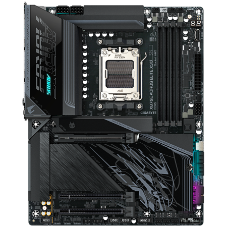 Componente PC - GIGABYTE Mainboard Desktop X870E AORUS ELITE X3D (AM5,4 x DDR5,2 x USB4 TypeC, 2xHDMI, 5GLAN,Wi-Fi 7, BT5.4, 1xPCIe x16,4xM.2,4xSATA6) ATX