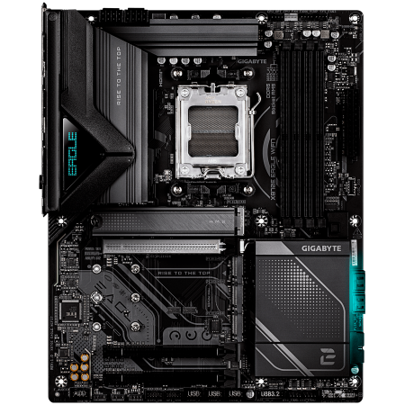 Componente PC - GIGABYTE Mainboard Desktop X870E EAGLE WIFI7 (AM5,4 x DDR5, 2 x USB4 TypeC, 1xHDMI, 5GLAN, 1 x PCIe x16, 4 x M.2,4xSATA6, Wi-Fi 7, BT5.4) ATX