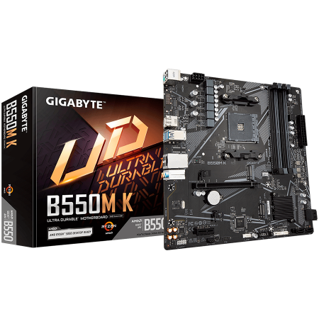 Componente PC - GIGABYTE MB B550 4 x DDR4 PCIe 3.0 2 x M.2 4 x SATA 1 x DisplayPort 1 x HDMI port Micro ATX