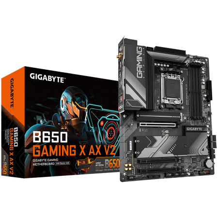Componente PC - GIGABYTE MB B650 GAMING X AX V2 (AM5. 4xDDR5 128, 1x PCI-E 4.0 x16x16, 2x PCI-E 3.0 x16x1, 4x SATA, 3x M.2 PCIe 4.0, 3x USB Gen1, 1x USB Gen2, 3x USB 2.0, 1x USB 3.2 Gen 2 Type-C, 1xHDMI, 1xDP, Wi-Fi 