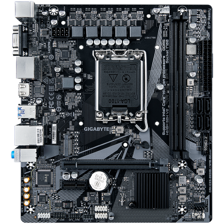 GIGABYTE MB H610M S2H V2 (LGA 1700, 2x DDR5 up to 64GB, 1x PCI-E x16x16, 1x PCI-Ex1, 4x SATA, 1x M.2, 4x USB 3.2 Gen1, 4x USB 2.0/1.1, internal 4x USB 2.0/1.1, 1x HDMI 2.0, 1x DP, Realtek GbE LAN 1Gbp [1]