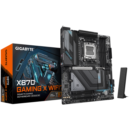 GIGABYTE MB X870 GAMING X WIFI7 (AM5, 4x DDR5 256GB, 1x PCIe 5.0 x16x16, 2x PCIe 3.0 x16x1, 1x M.2 PCIe 5.0, 2x M.2 PCIe 4.0, 4x SATA, 2x USB4 Type-C, 1x USB 3.2 Gen2, 3x USB 3.2 Gen1, 4x USB 2.0, 1x  [0]