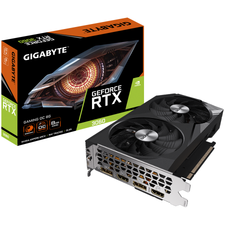 GIGABYTE Video Card NVIDIA GeForce RTX 3060 8 GB GDDR6 128 bit PCI-E 4.0 7680x4320 DisplayPort 1.4a *2 HDMI 2.1 *2 [0]
