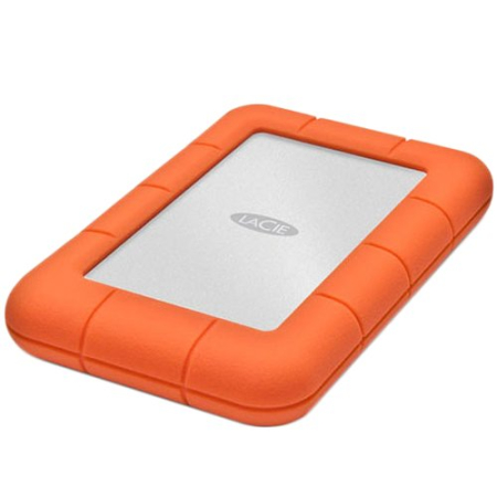 HDD. Hard Disk Drives - HDD Extern LaCie Rugged Mini 1TB, USB 3.0 (up to 130MB/s), 1.2-meter drop and 1-ton car crush resistance, rain resistance, Ultra small, Data Rescue Services 3 ani, Orange