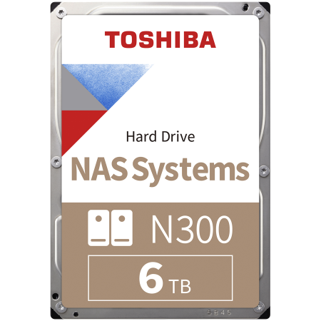 Echipamente Retea - HDD NAS TOSHIBA N300 6TB CMR, 3.5'', 512MB, 7200RPM, SATA, TBW: 180
