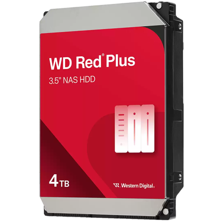 Hard disk uri - HDD NAS WD Red Plus 4TB CMR, 3.5'', 128MB, 5400 RPM, SATA, TBW: 180